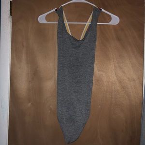 Grey body suit
